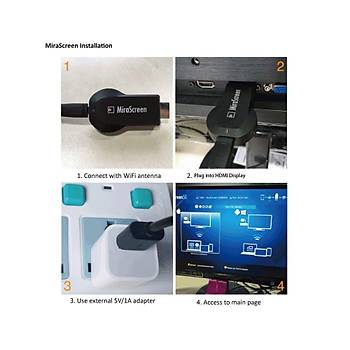 Mirascreen DLNA Airplay WiFi Ekran Miracast TV Dongle 1080P