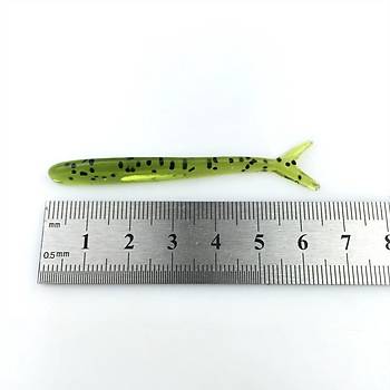 8 Adet Soft Silikon Yapay Simli Balk Yem 6,5cm 1,3gr