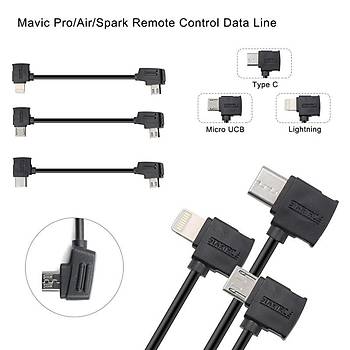 DJI Mavic 2 Pro Tip-C Veri Kablosu 10 cm Telefonlar in Siyah Renk