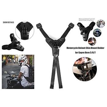 Motosiklet Kayak Kask Çene Kamera Tutucu Gopro Xiaomi Osmo SJCAM