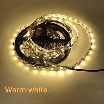 Esnek Şerit LED Strip Sıcak Beyaz Renk 12V 5M 300 Led SMD 3528 2835 Diyot 