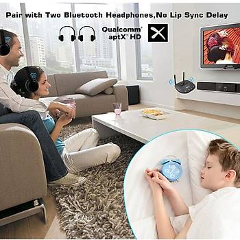 Bluetooth 5.0 HiFi Ses Alıcı Verici Rx-Tx Adaptörü APTX HD LL 80m