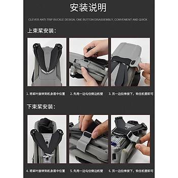 DJI Mavic Air 2 Pervane Tutucu Silikon Kelepçe Gövde Koruma 