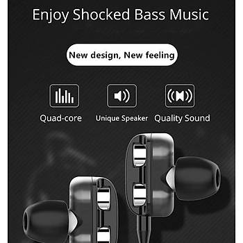 Kulak İçi Yüksek Kalite Bass Mikrofonlu Stereo Spor Kulaklık 