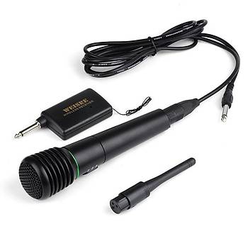 El Mikrofon Alýcý Sistemi Kablolu veya Kablosuz 2 in1 Undirectional 
