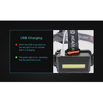 UV Kafa Feneri 8 x T6 Led Far Yamur Geirmez 9 modlu 2 dmeli Usb arjl 