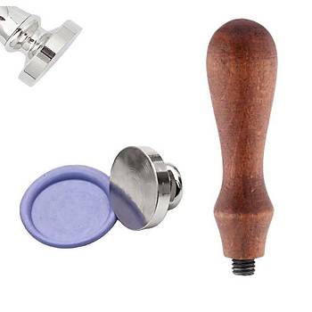 Boş Mum Mühür Gümüş Damga Kafası Yuvarlak 30mm Bronz