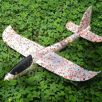 Planör Uçak 48cm EPP Silikonlu Köpük Elden Fýrlatma Orange Dot