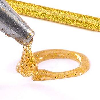 Mhr Mumu Simli ubuk Scak Tutkal 7mm x 10cm 12 li Gold Renk