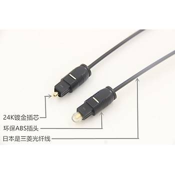 Toslink Fiber Optik Multimedya Ses Kablosu 2.2mm 2 Metre Uzunluk XLY