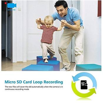 HD 1080P Tanabilir WiFi IP Mikro Kamera P2P Kablosuz Webcam Video Kaydedici