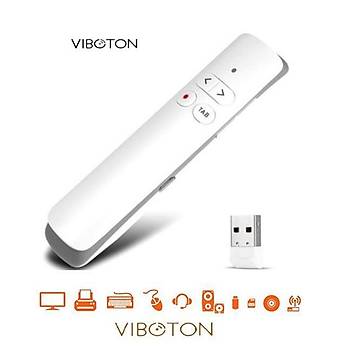 Sunum Kumandası USB Şarjlı Laser Presenter PPT Flip Pen 50 Metre Uzaktan Kumanda 