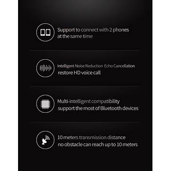 Araç Kiti Bluetooth Aux Stereo Ses Müzik Alıcısı 2 Telefon Bağlanma 4.2+EDR A2DP 