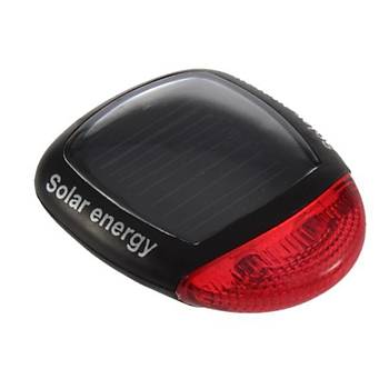 Solar Bisiklet Ik Gne Enerjili LED Arka Yanp Snen Kuyruk Uyar 