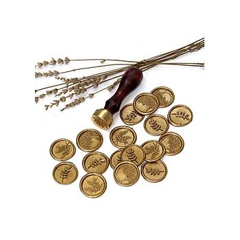 Mühürcüm Kişiye Özel Ahşap Mum Mühür Damgası 2.5 cm MHK100