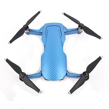 Dji Mavic Air i�in Lacivert Karbon Grain Su Ge�irmez PVC Cilt ��kartma Seti