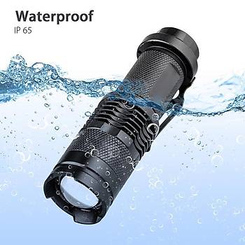 UV 365nm 3W Led El Feneri Zumlu Ultraviyole Flash Işık AA Pil ile Çalışır 