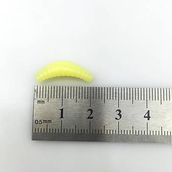 PROFISHER 50 Adet 5 Renk Yapay Kurtcuk Silikon Yem 2 cm 