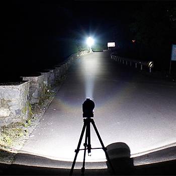 LED Taktik El Feneri 8000lm 500mt CREE XM-L T6 5 modlu + arj Adaptr +18650 Pil