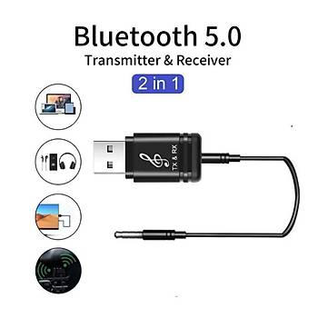 Bt V5.0 Usb Verici Alıcı Stereo Ses Müzik A2DP AVRCP Adaptörü Tv den Kulaklığa 