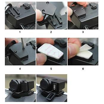 Motosiklet akmaklk+USB arj Soketi Su Geirmez