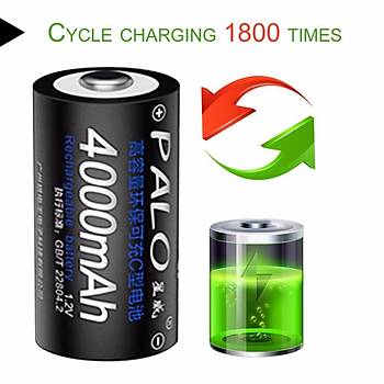 C Boyutu arj Edilebilir 1.2V Pil 4000mAh El Feneri ve zel Cihazlar in