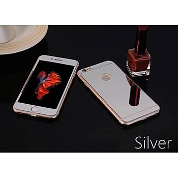 iPhone 6 6S İçin Ön/Arka Mirror Aynalı Ekran Koruyucu Tamperli Cam Gümüş Renk