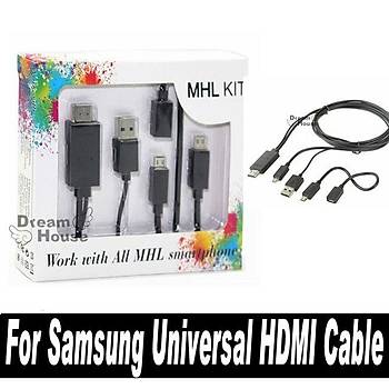 Telefondan-TV'ye HDMI 1080P Görüntü Aktarım Kablosu