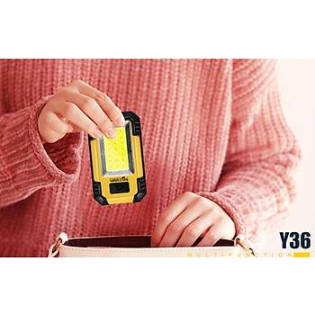 Outdoor 30W Mini Şarjlı 21 LED 3 Mod Projektör Power Bank 