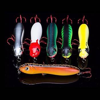 PROFISHER 2 li Set Sert Sahte Yapay Snake Head Balk Yem Krmz Kanca