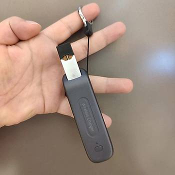 JUUL Vape Pod Kalem iin 300mAh Qi Kablosuz arj Yata ve Boyun Asks 