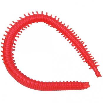 PROFISHER 10 Adet Set 13,5cm Krmz Silikon Solucan Sahte Yem  