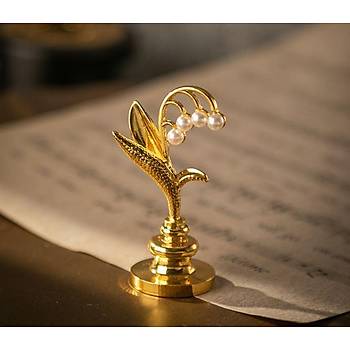 Mum M�h�r Damga Kolu Premium Metal �an Orkidesi Gold