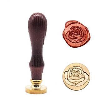 Mektup Damga Mühürü Blooming Rose + 30 Mühür Mumu + Eritme Kaşığı