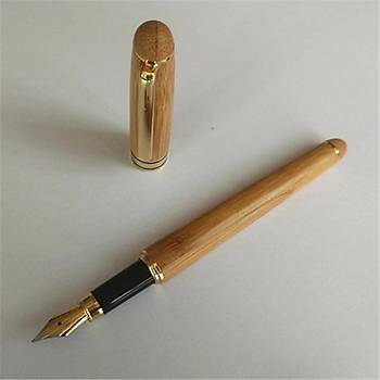 Doğal Bambu Lüks Dolma Kalem 0.7mm Kaligrafi Nib Uç Mürekkepsiz 