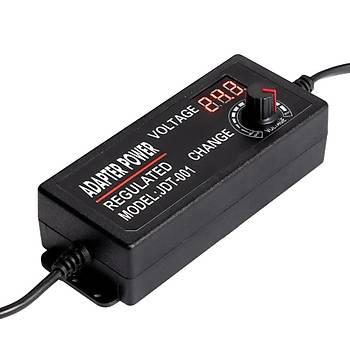 3-12V 5A Ayarlı Güç Adaptörü Led Ekran AC DC Değişken Gerilimli
