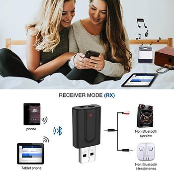 Usb Bt 5.0 Kablosuz LL Verici Alıcı Hifi Ses Modülü 15 Metre Handsfree Aux