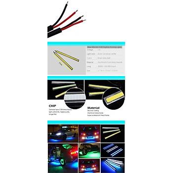 Ultra Parlak Cob Led G�nd�z Farlar� DC 12V 17cm Su ge�irmez 2 Adet Set Sis Lamba