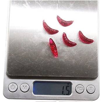 PROFISHER 50 Adet Silikon Sahte Beyaz Kurtcuk Yem 2.0 cm 0,3 gr   