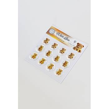 Mhrcm 12 Adet Hazr Kendinden Yapkanl Tatl Ay Sticker Mhr KYSM105