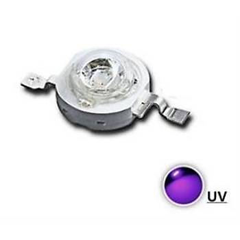 3W UV Boncuk Power Led 395-400nm 700 mAh  8mm 3.2-3.4V 