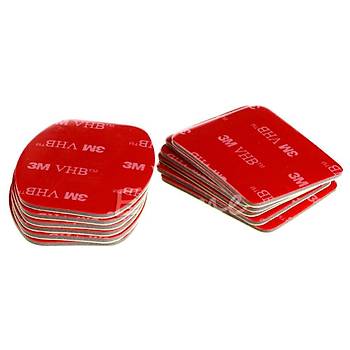 Motorsiklet Kask Aksiyon Kamera Montaj 3M Bant 6 x Düz 6 x Kavisli Yapışkan Ped  