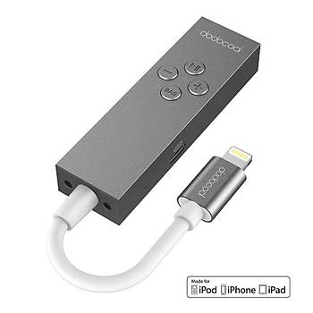 Apple MFi Sertifikal 2 in 1 Lightning 3.5mm Kulaklk Jak Adaptr 