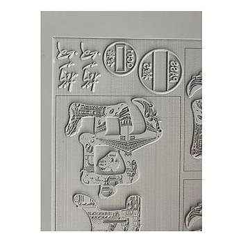 M�h�rc�m Gri Renk Lateks Kau�uk Kokusuz Kuru Ka�e M�h�r M�rekkep Pedi A4 Ebat 2,3mm 