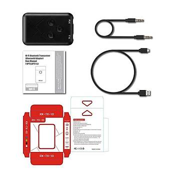 2 in 1 Bt 4.2 Stereo Ses Müzik Verici Alıcı 3.5mm Telefon PC TV Araç Hoperlör