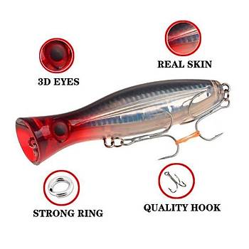 PROFISHER Ton Akya Sert Popper Yapay Yem 40 gr 12,5 cm 2 Color