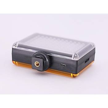 DSLR Kamera Üzerine Şarj Edilebilir 96 LED Video Işığı ve Filtresi