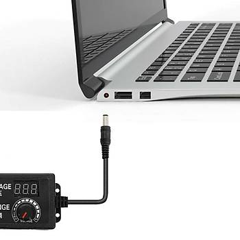 3-12V 5A Ayarlı Güç Adaptörü Led Ekran AC DC Değişken Gerilimli