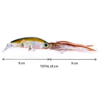 Profisher Kalamar O Sert Yem Silikon Kuyruklar 17,3 gr 18 cm 