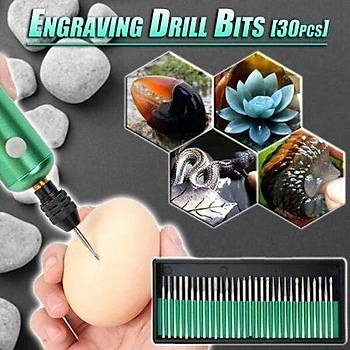 Elmas Freze Taşlama İğne Zımpara 30lu Set 2.35mm 3mm Dremel Hobi